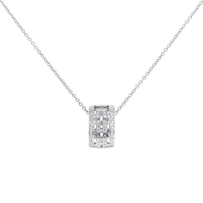 [AuraEcho Jewelry]PARENTESI NECKLACE SILVER DIAMOND