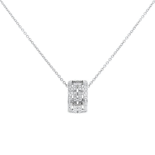 [AuraEcho Jewelry]PARENTESI NECKLACE SILVER DIAMOND