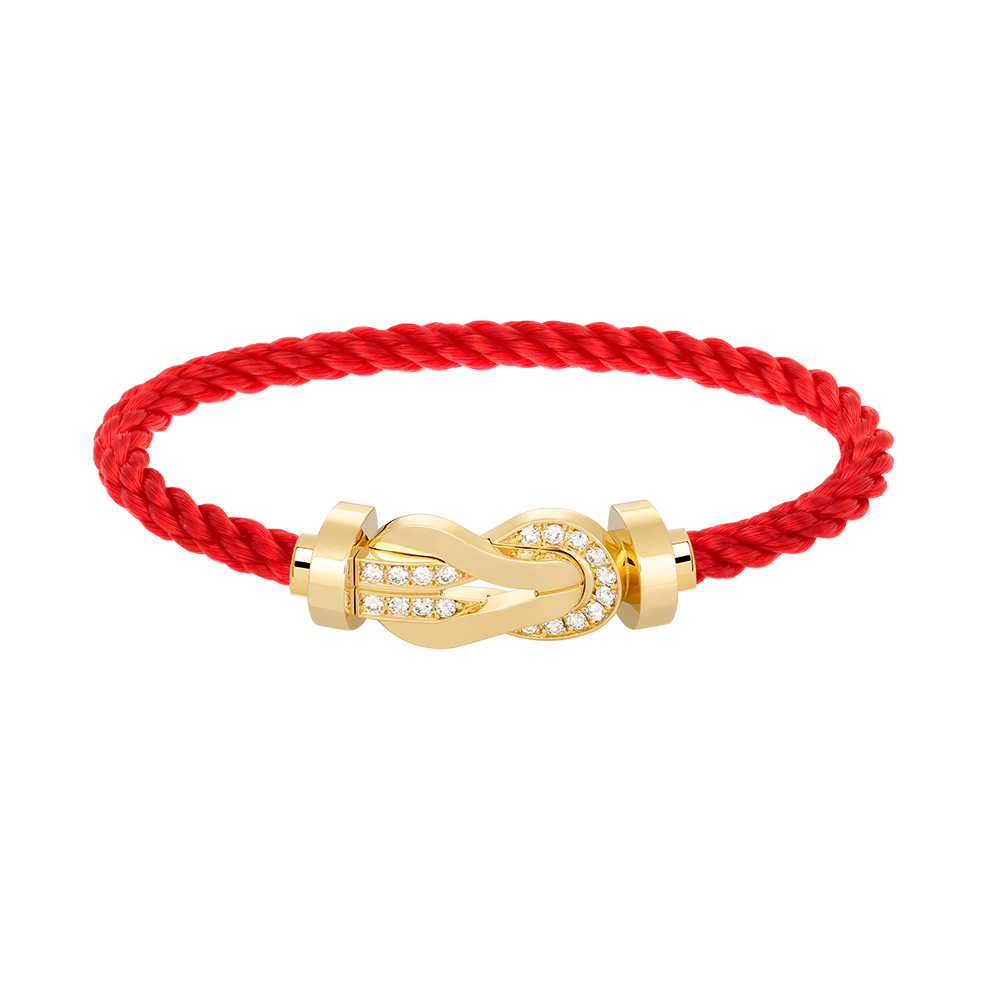 [AuraEcho Jewelry]CHANCE LARGE 8 FIGURE BUCKLE HALF DIAMOND BRACELET GOLD