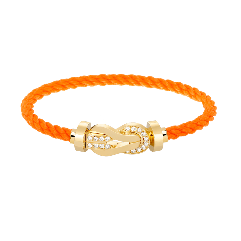 [AuraEcho Jewelry]CHANCE LARGE 8 FIGURE BUCKLE HALF DIAMOND BRACELET GOLD