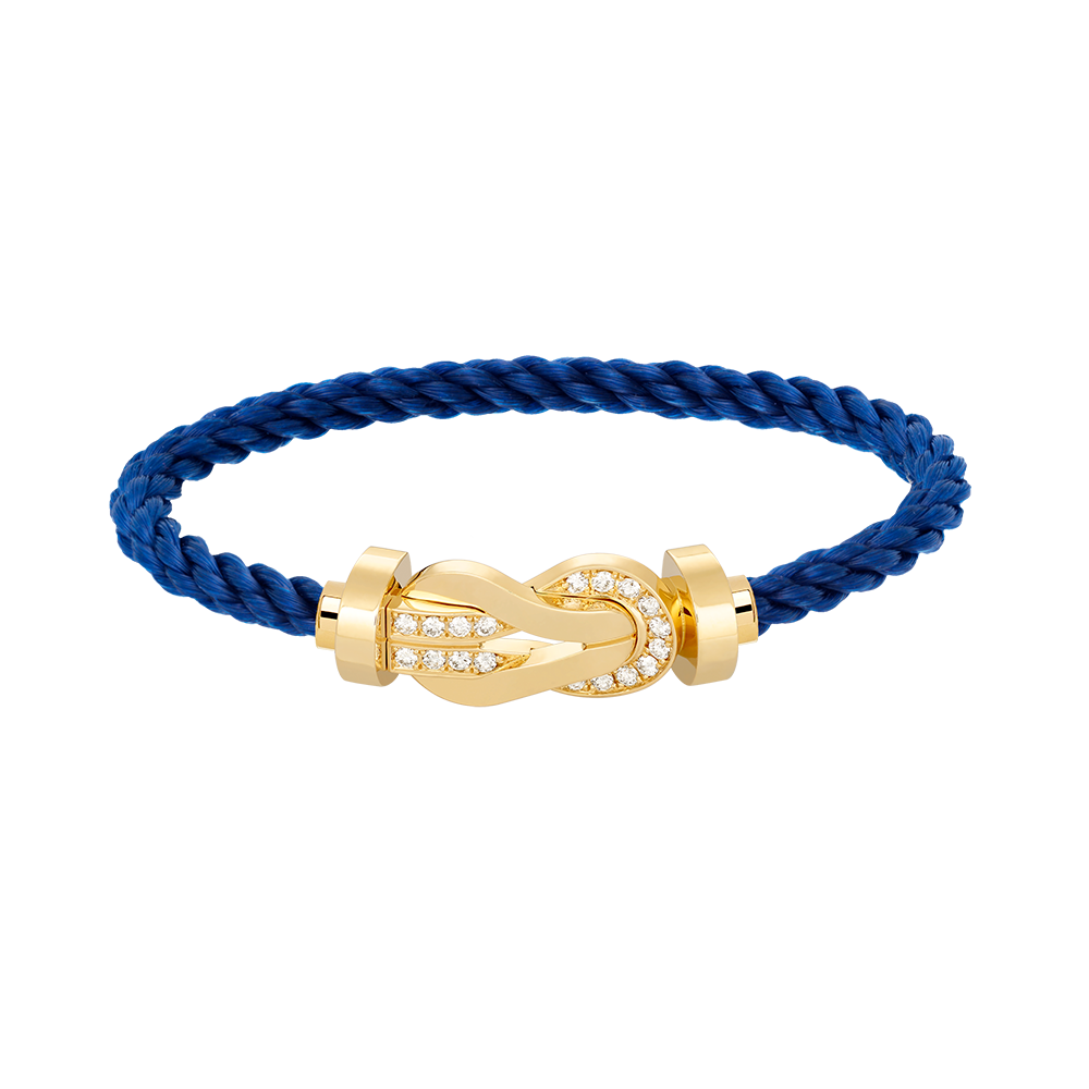 [AuraEcho Jewelry]CHANCE LARGE 8 FIGURE BUCKLE HALF DIAMOND BRACELET GOLD