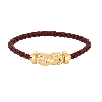 [AuraEcho Jewelry]CHANCE LARGE 8 FIGURE BUCKLE HALF DIAMOND BRACELET GOLD