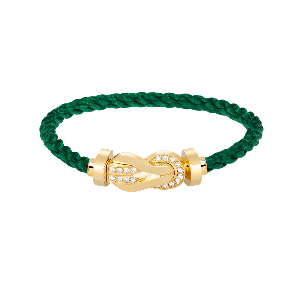 [AuraEcho Jewelry]CHANCE LARGE 8 FIGURE BUCKLE HALF DIAMOND BRACELET GOLD