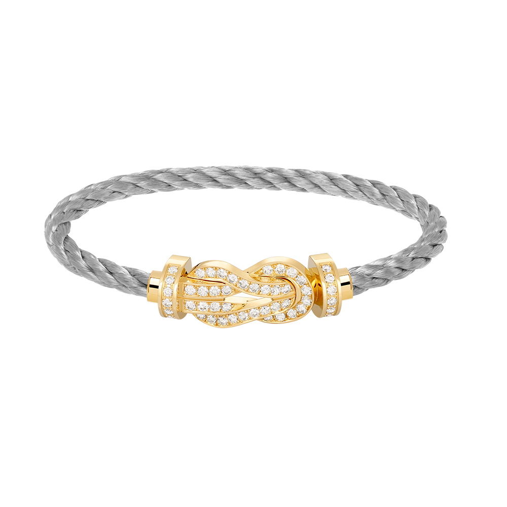 [AuraEcho Jewelry]CHANCE LARGE 8 FIGURE BUCKLE FULLDIAMOND BRACELET GOLD