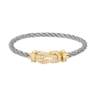 [AuraEcho Jewelry]CHANCE LARGE 8 FIGURE BUCKLE FULLDIAMOND BRACELET GOLD