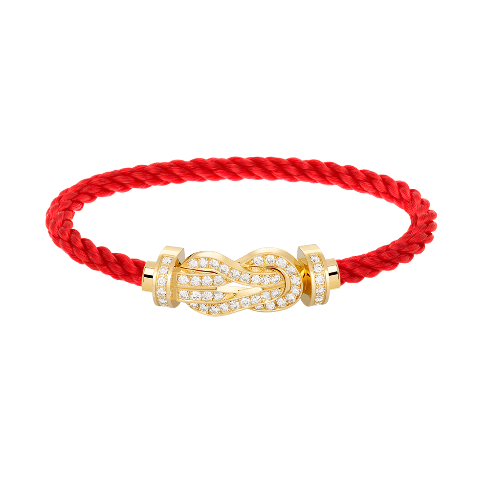 [AuraEcho Jewelry]CHANCE LARGE 8 FIGURE BUCKLE FULLDIAMOND BRACELET GOLD