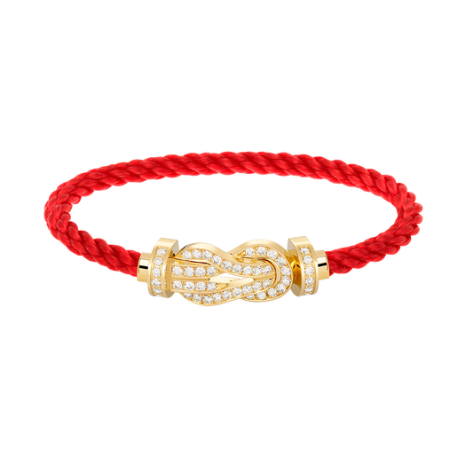 [AuraEcho Jewelry]CHANCE LARGE 8 FIGURE BUCKLE FULLDIAMOND BRACELET GOLD