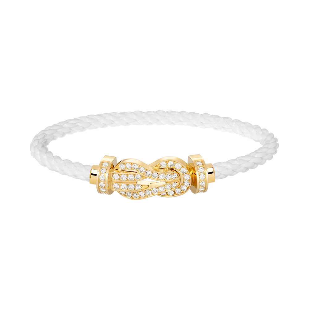 [AuraEcho Jewelry]CHANCE LARGE 8 FIGURE BUCKLE FULLDIAMOND BRACELET GOLD