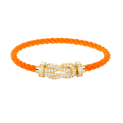 [AuraEcho Jewelry]CHANCE LARGE 8 FIGURE BUCKLE FULLDIAMOND BRACELET GOLD