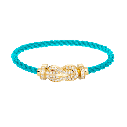 [AuraEcho Jewelry]CHANCE LARGE 8 FIGURE BUCKLE FULLDIAMOND BRACELET GOLD