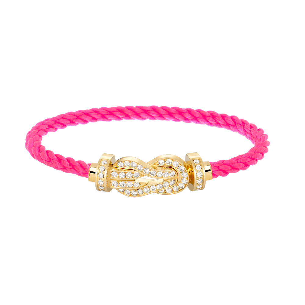 [AuraEcho Jewelry]CHANCE LARGE 8 FIGURE BUCKLE FULLDIAMOND BRACELET GOLD