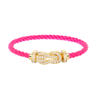 [AuraEcho Jewelry]CHANCE LARGE 8 FIGURE BUCKLE FULLDIAMOND BRACELET GOLD
