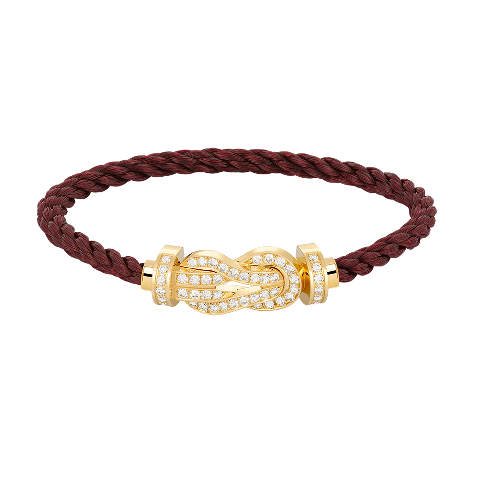 [AuraEcho Jewelry]CHANCE LARGE 8 FIGURE BUCKLE FULLDIAMOND BRACELET GOLD
