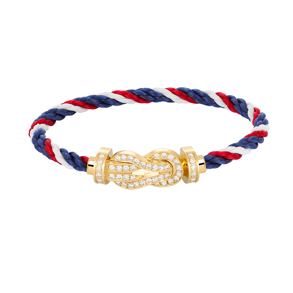 [AuraEcho Jewelry]CHANCE LARGE 8 FIGURE BUCKLE FULLDIAMOND BRACELET GOLD