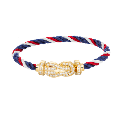 [AuraEcho Jewelry]CHANCE LARGE 8 FIGURE BUCKLE FULLDIAMOND BRACELET GOLD