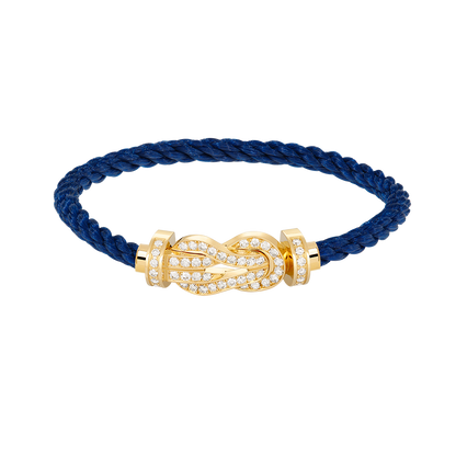 [AuraEcho Jewelry]CHANCE LARGE 8 FIGURE BUCKLE FULLDIAMOND BRACELET GOLD