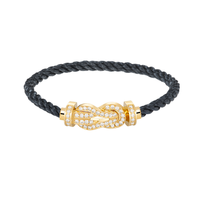 [AuraEcho Jewelry]CHANCE LARGE 8 FIGURE BUCKLE FULLDIAMOND BRACELET GOLD