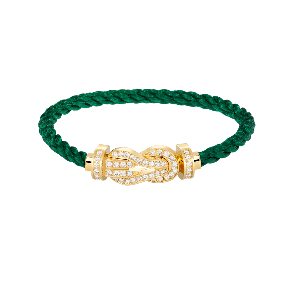 [AuraEcho Jewelry]CHANCE LARGE 8 FIGURE BUCKLE FULLDIAMOND BRACELET GOLD