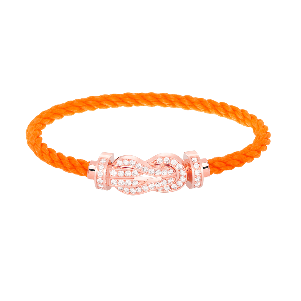 [AuraEcho Jewelry]CHANCE LARGE 8 FIGURE BUCKLE FULL DIAMOND BRACELET ROSE GOLD