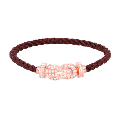 [AuraEcho Jewelry]CHANCE LARGE 8 FIGURE BUCKLE FULL DIAMOND BRACELET ROSE GOLD