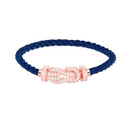 [AuraEcho Jewelry]CHANCE LARGE 8 FIGURE BUCKLE FULL DIAMOND BRACELET ROSE GOLD