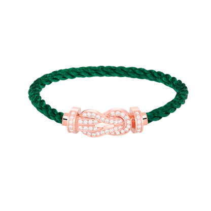[AuraEcho Jewelry]CHANCE LARGE 8 FIGURE BUCKLE FULL DIAMOND BRACELET ROSE GOLD