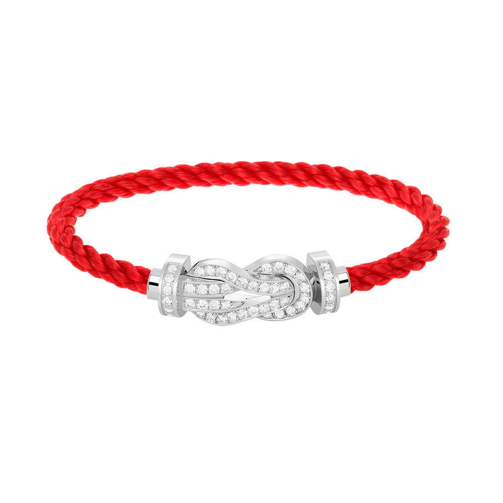 [AuraEcho Jewelry]CHANCE LARGE 8 FIGURE BUCKLE FULL DIAMOND BRACELET SILVER
