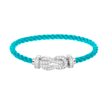[AuraEcho Jewelry]CHANCE LARGE 8 FIGURE BUCKLE FULL DIAMOND BRACELET SILVER