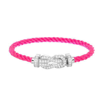 [AuraEcho Jewelry]CHANCE LARGE 8 FIGURE BUCKLE FULL DIAMOND BRACELET SILVER