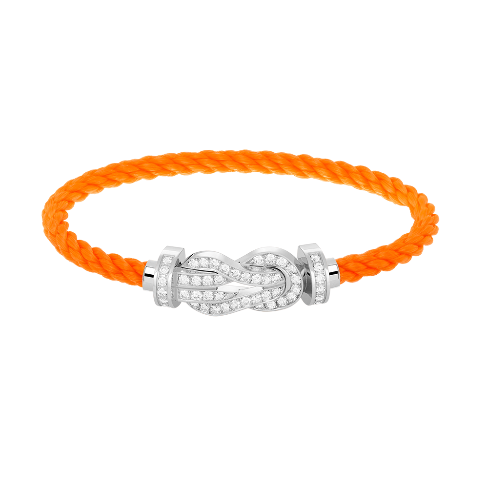 [AuraEcho Jewelry]CHANCE LARGE 8 FIGURE BUCKLE FULL DIAMOND BRACELET SILVER