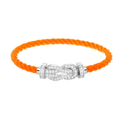 [AuraEcho Jewelry]CHANCE LARGE 8 FIGURE BUCKLE FULL DIAMOND BRACELET SILVER