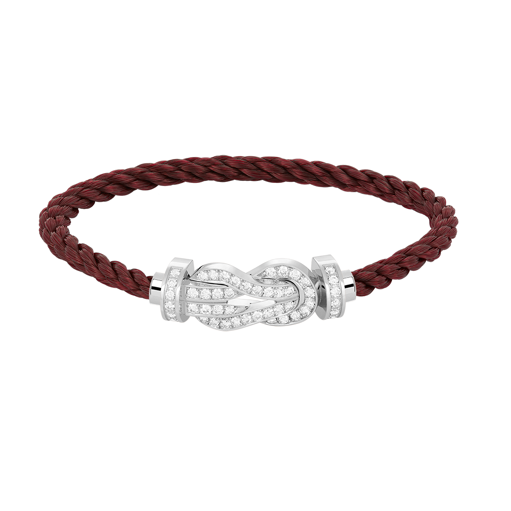 [AuraEcho Jewelry]CHANCE LARGE 8 FIGURE BUCKLE FULL DIAMOND BRACELET SILVER