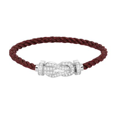 [AuraEcho Jewelry]CHANCE LARGE 8 FIGURE BUCKLE FULL DIAMOND BRACELET SILVER