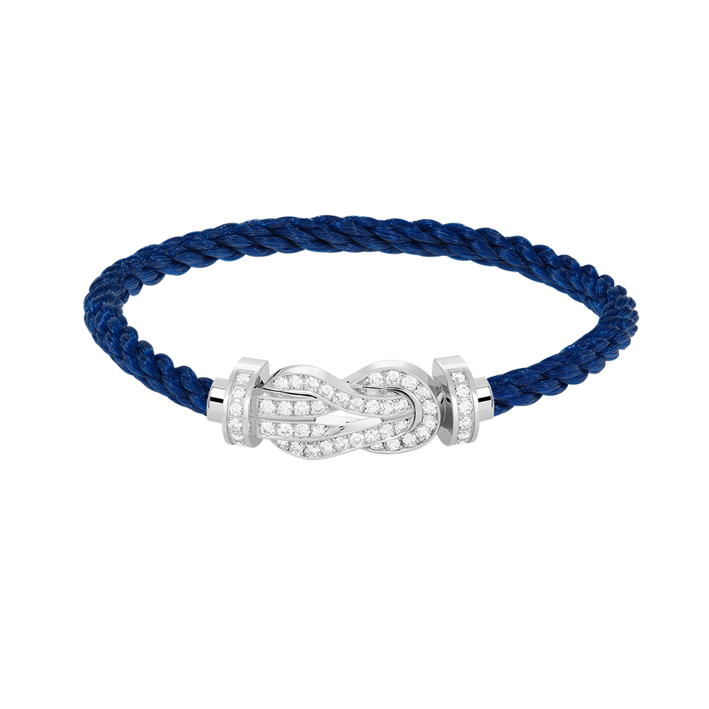 [AuraEcho Jewelry]CHANCE LARGE 8 FIGURE BUCKLE FULL DIAMOND BRACELET SILVER