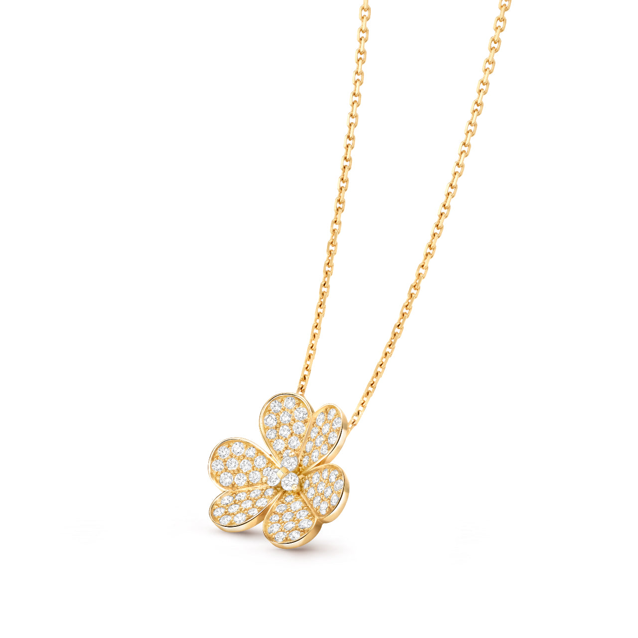 [AuraEcho Jewelry]FRIVOLE FLOWER DIAMOND NECKLACE