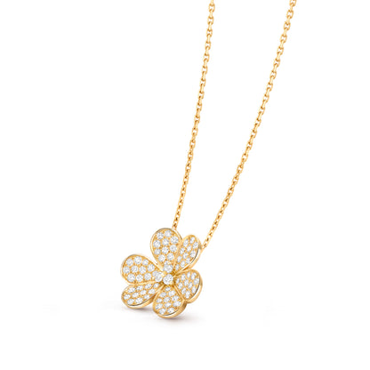 [AuraEcho Jewelry]FRIVOLE FLOWER DIAMOND NECKLACE