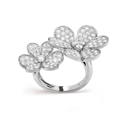 [AuraEcho Jewelry]FRIVOLE DOUBLE GOLDEN FLOWER DIAMOND RING
