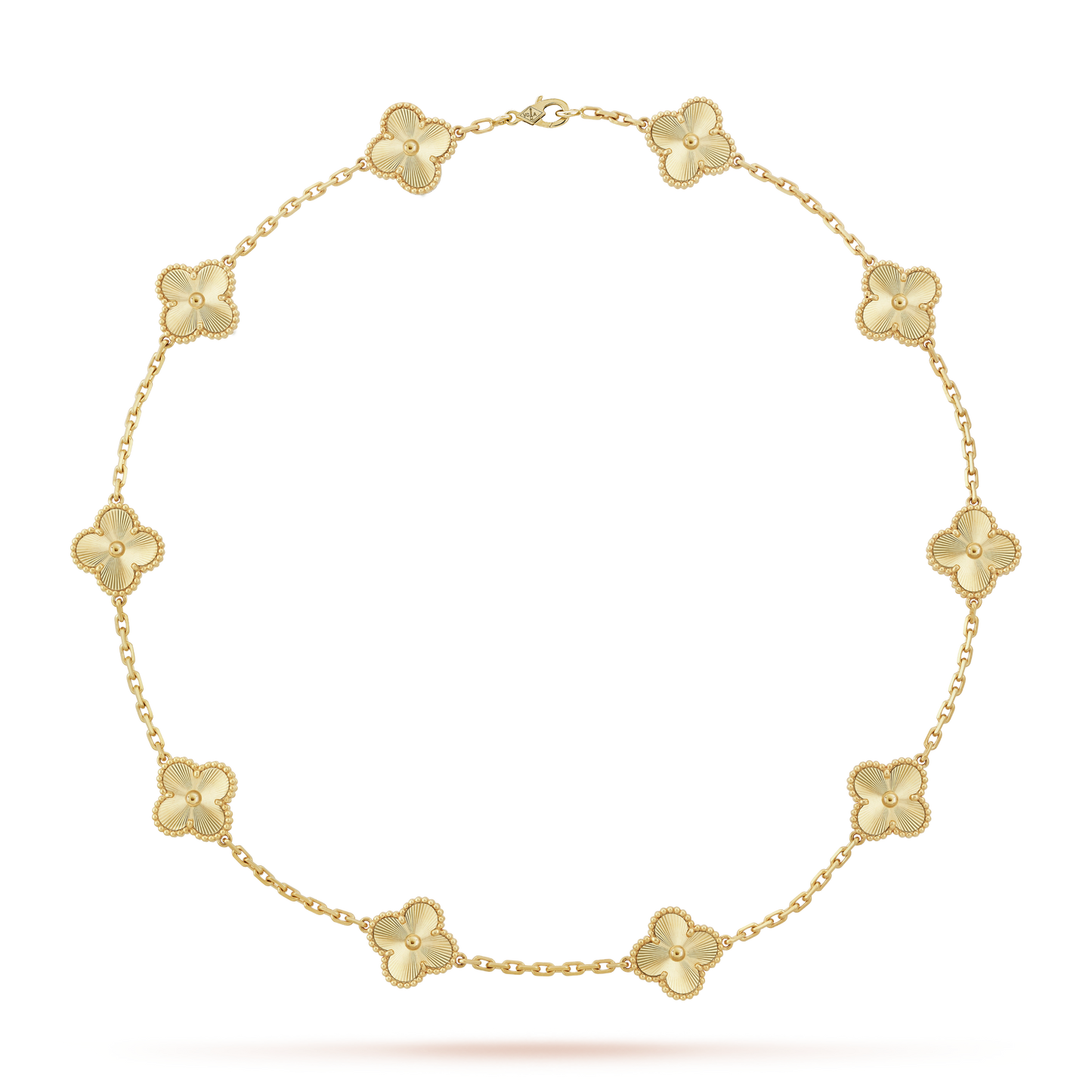 [AuraEcho Jewelry]CLOVER 10 MOTIFS LASER NECKLACE