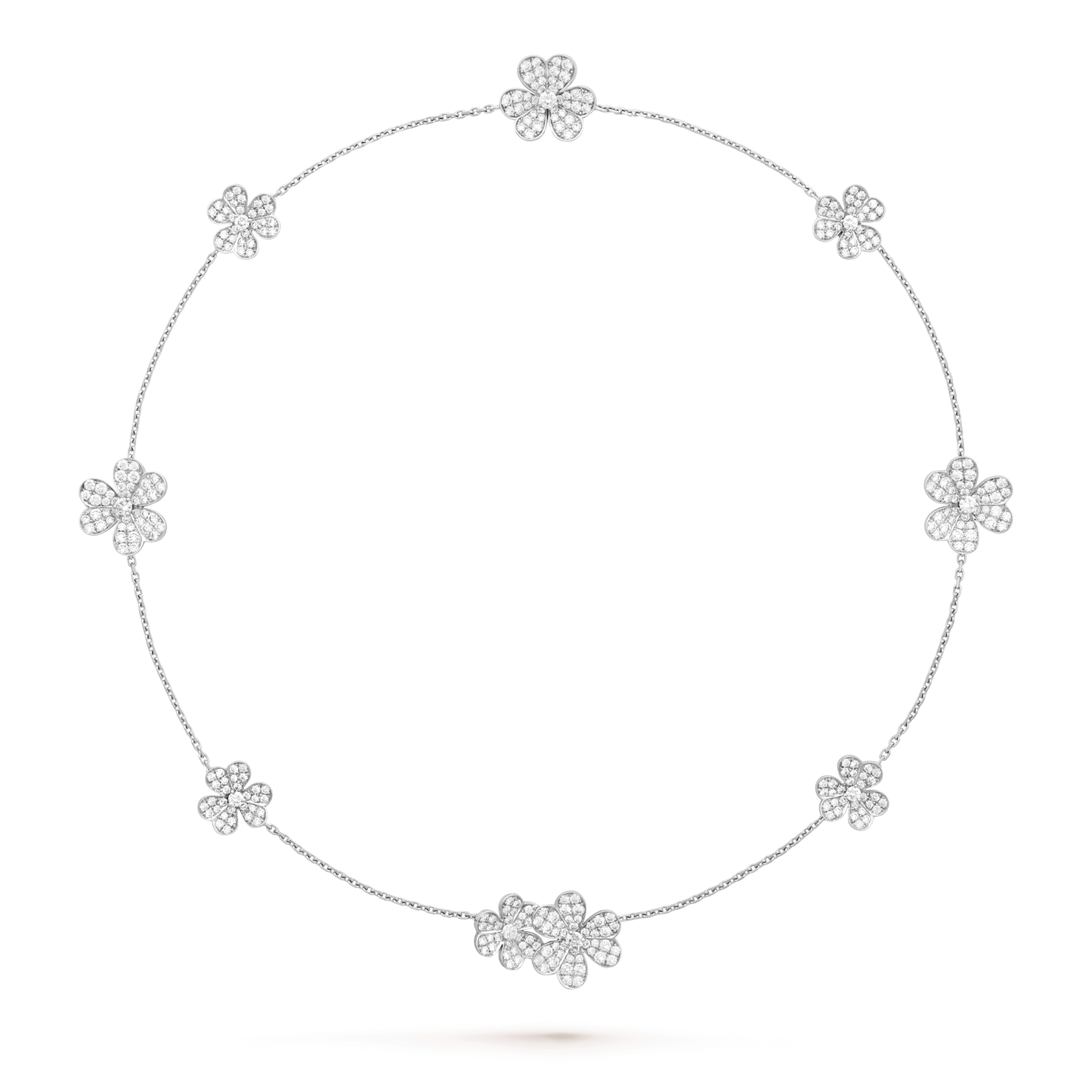 [AuraEcho Jewelry]FRIVOLE SILVER 9 FLOWERS NECKLACE