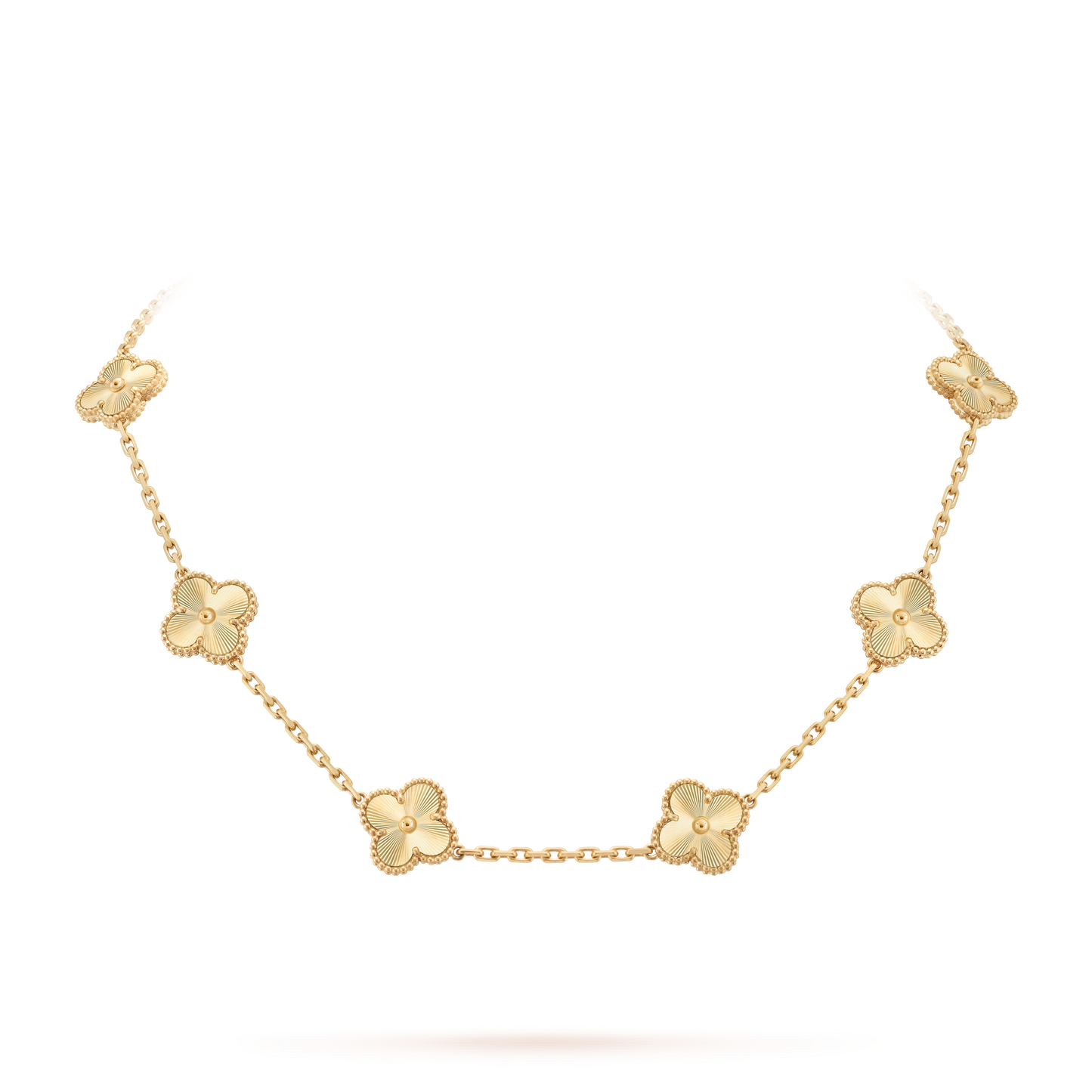 [AuraEcho Jewelry]CLOVER 10 MOTIFS LASER NECKLACE