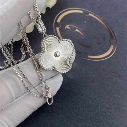 [AuraEcho Jewelry]CLOVER 25MM SILVER BIG CLOVER NECKLACE