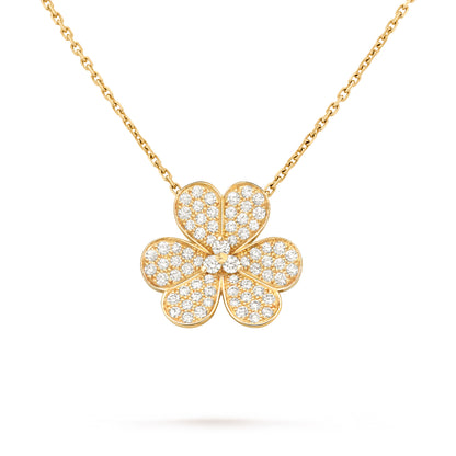 [AuraEcho Jewelry]FRIVOLE FLOWER DIAMOND NECKLACE