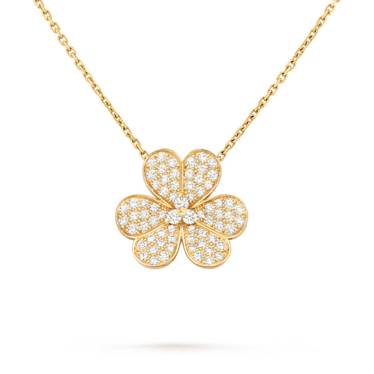 [AuraEcho Jewelry]FRIVOLE FLOWER DIAMOND NECKLACE
