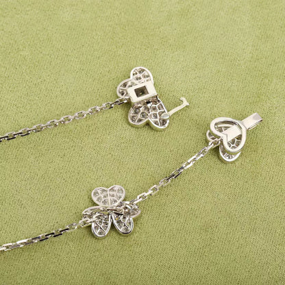 [AuraEcho Jewelry]FRIVOLE SILVER 9 FLOWERS NECKLACE