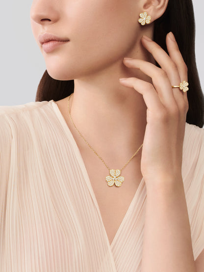 [AuraEcho Jewelry]FRIVOLE FLOWER DIAMOND NECKLACE