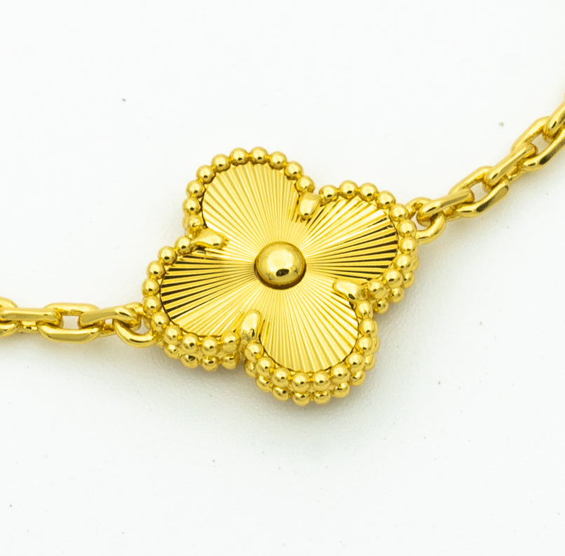 [AuraEcho Jewelry]CLOVER BRACELET 5 MOTIFS GOLD DIAMOND