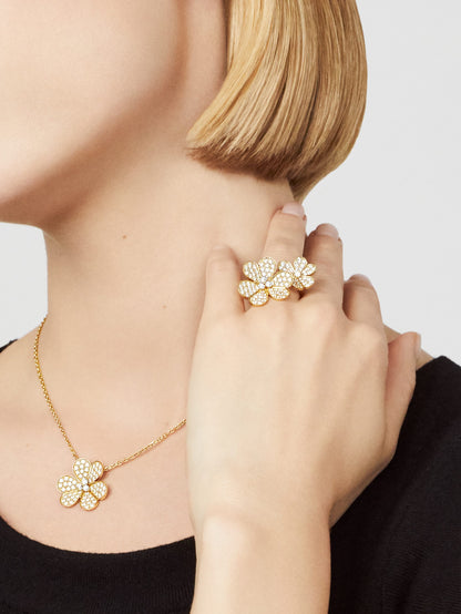 [AuraEcho Jewelry]FRIVOLE FLOWER DIAMOND NECKLACE