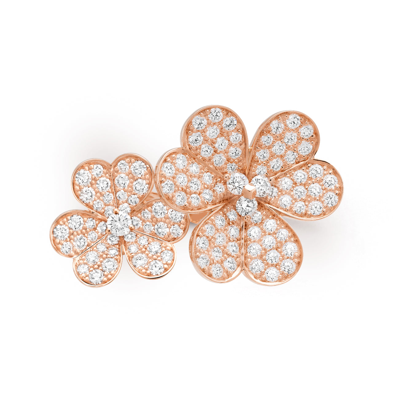 [AuraEcho Jewelry]FRIVOLE DOUBLE GOLDEN FLOWER DIAMOND RING