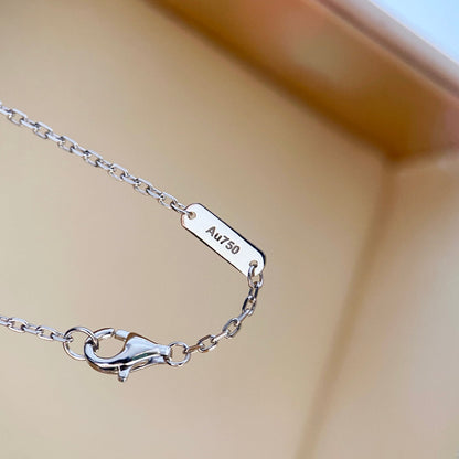 [AuraEcho Jewelry]CLOVER DIAMOND NECKLACE SILVER