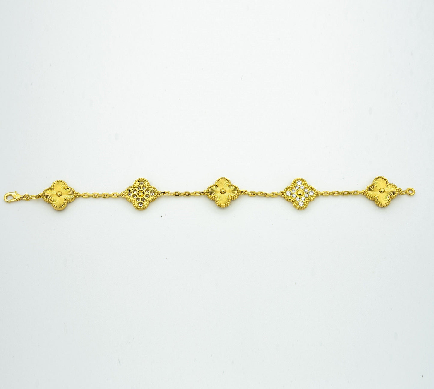 [AuraEcho Jewelry]CLOVER BRACELET 5 MOTIFS GOLD DIAMOND